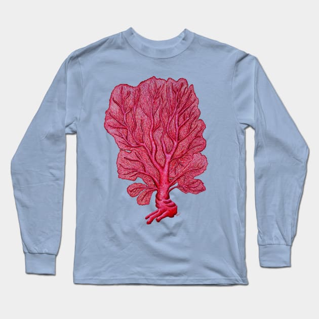 Coral Venus red seafan Long Sleeve T-Shirt by chloeyzoard